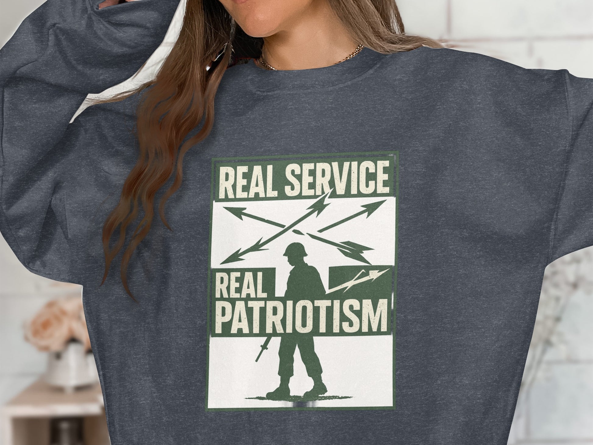 Real Service Real Patriotism Graphic Sweatshirt product
