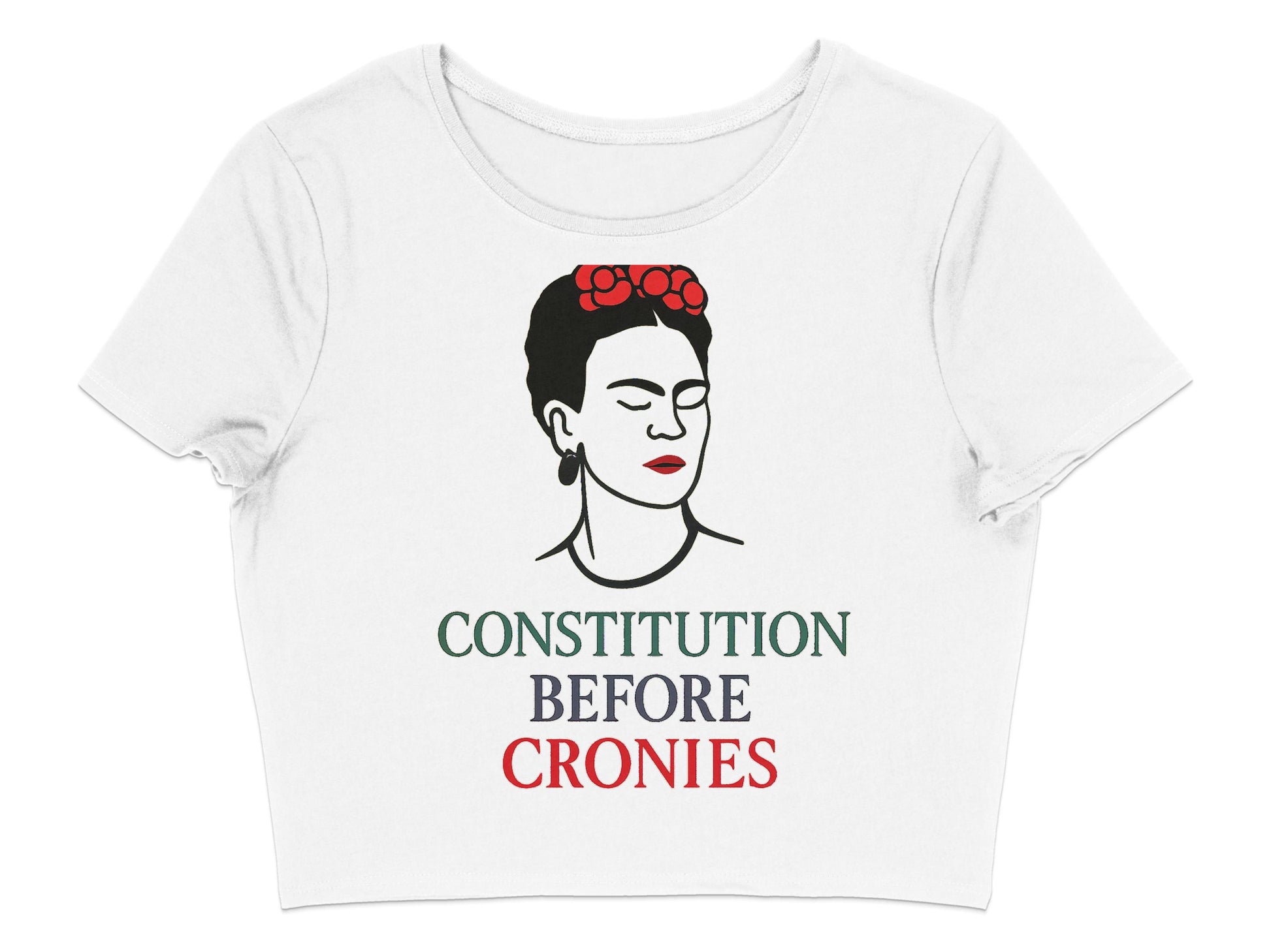 Constitution Before Cronies Crop Top product type