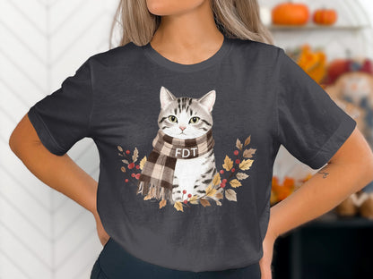 Cute Autumn Cat Graphic Tees Perfect Fall Fashion