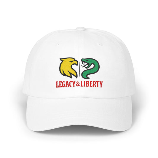Legacy & Liberty White Hat Featuring Eagle and Snake product type