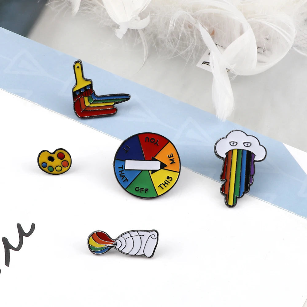 Show Your Pride with Custom Enamel Pins: Rainbow Flags, Heart Brooches, and More! Perfect for Adding a Splash of Color to Your Style!