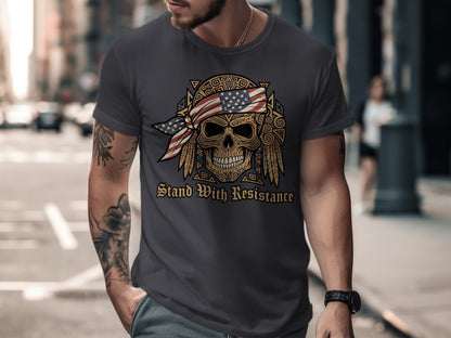 Stand With Resistance Skull Graphic Tee product