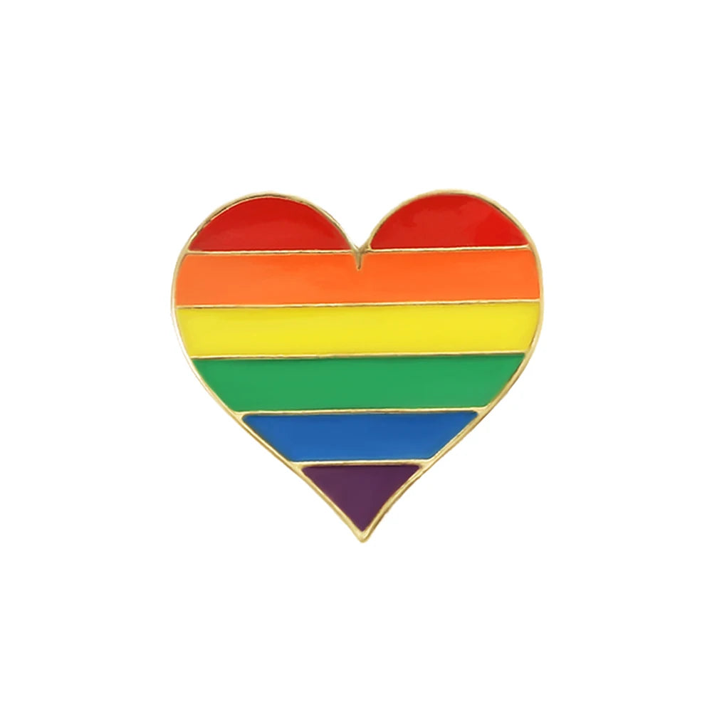 Show Your Pride with Custom Enamel Pins: Rainbow Flags, Heart Brooches, and More! Perfect for Adding a Splash of Color to Your Style!