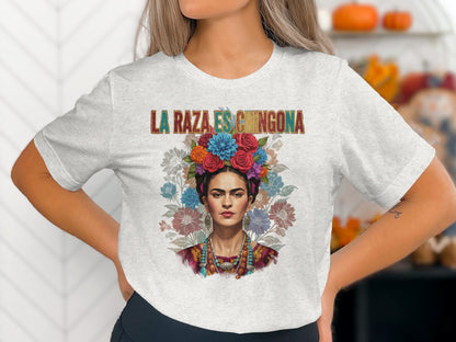 La Raza Es Chingona Artistic Graphic T-Shirt