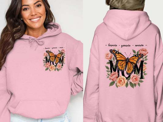 Butterfly and Flowers MOM Hoodie product