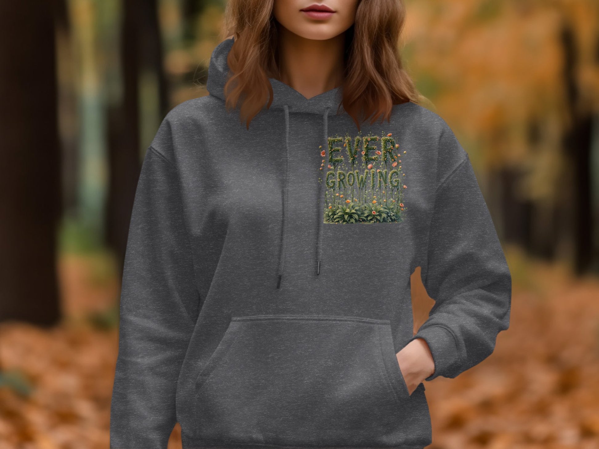 Ever Growing Slogan Design on Cozy Hoodie product