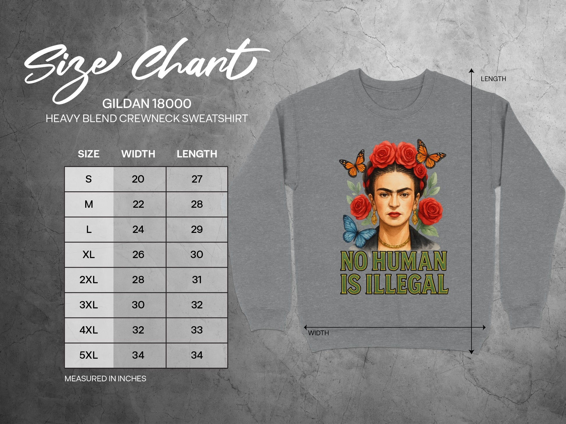 No Human Is Illegal Crewneck Sweatshirt