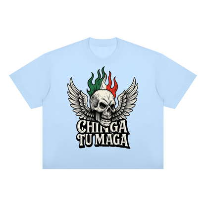 Chinga Tu Maga Unisex Boxy Drop Shoulder T-Shirt
