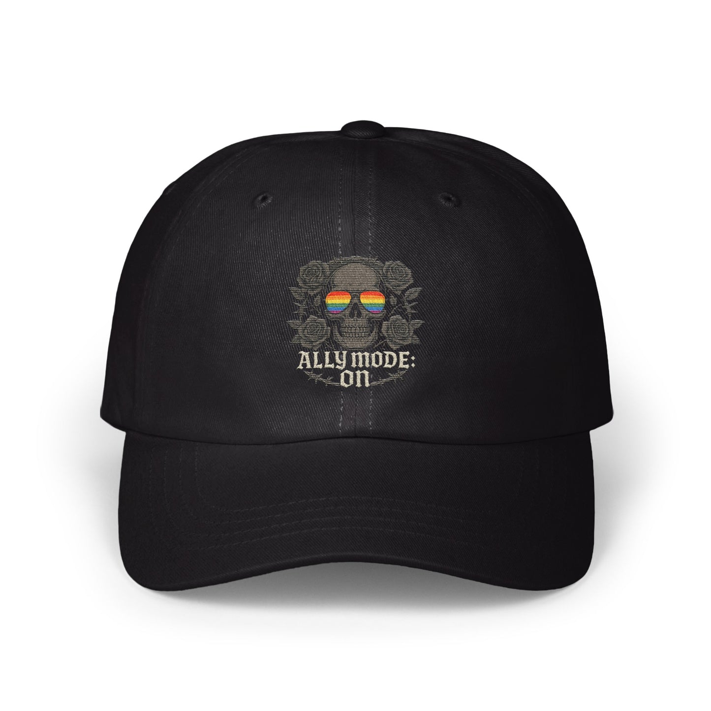 Ally Mode On Skull Embroidery Black Hat product
