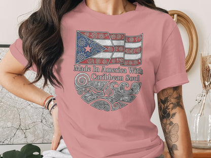 Made In America With Caribbean Soul Graphic Tee