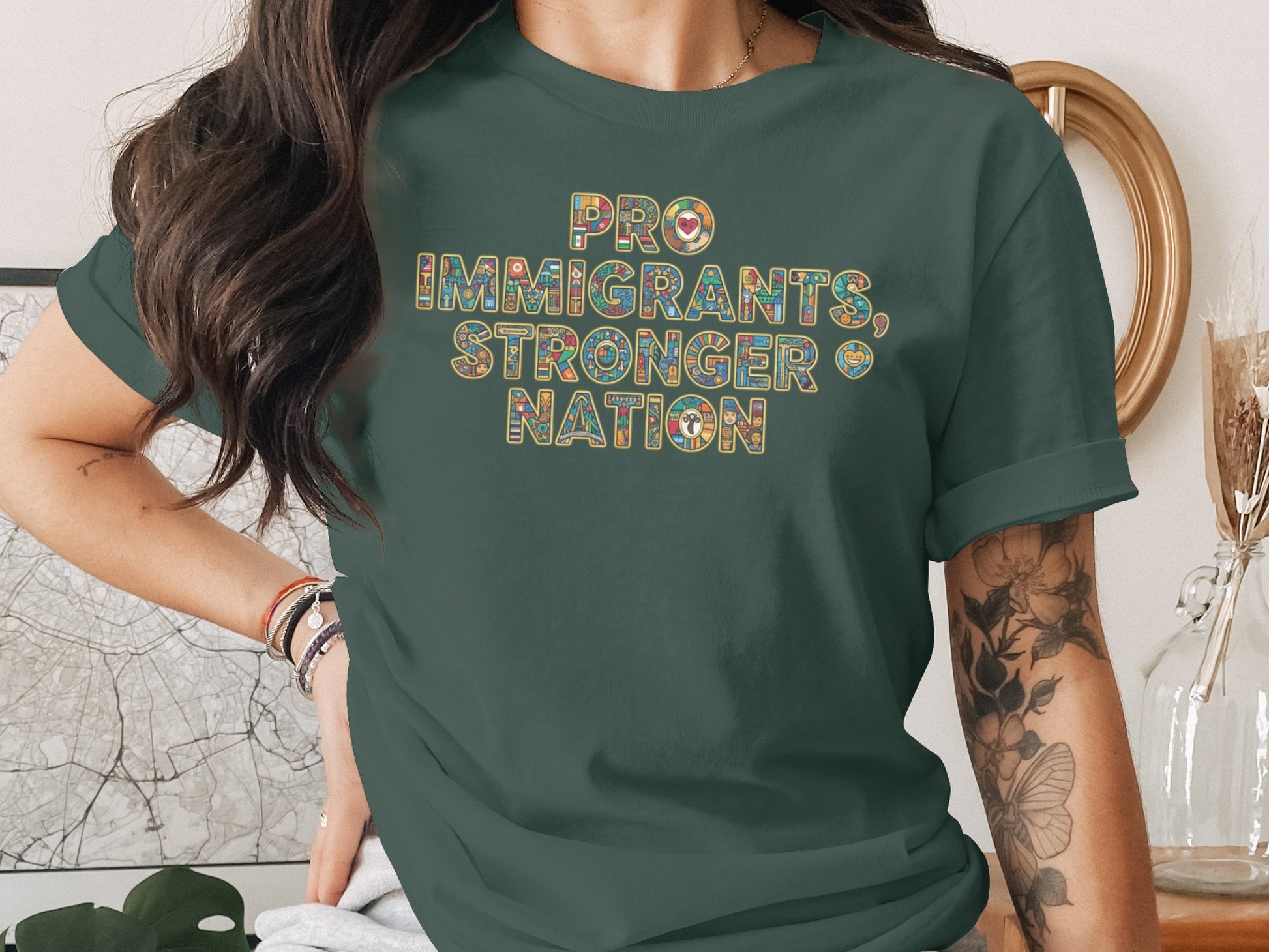 Pro Immigrants Stronger Nation T-shirt