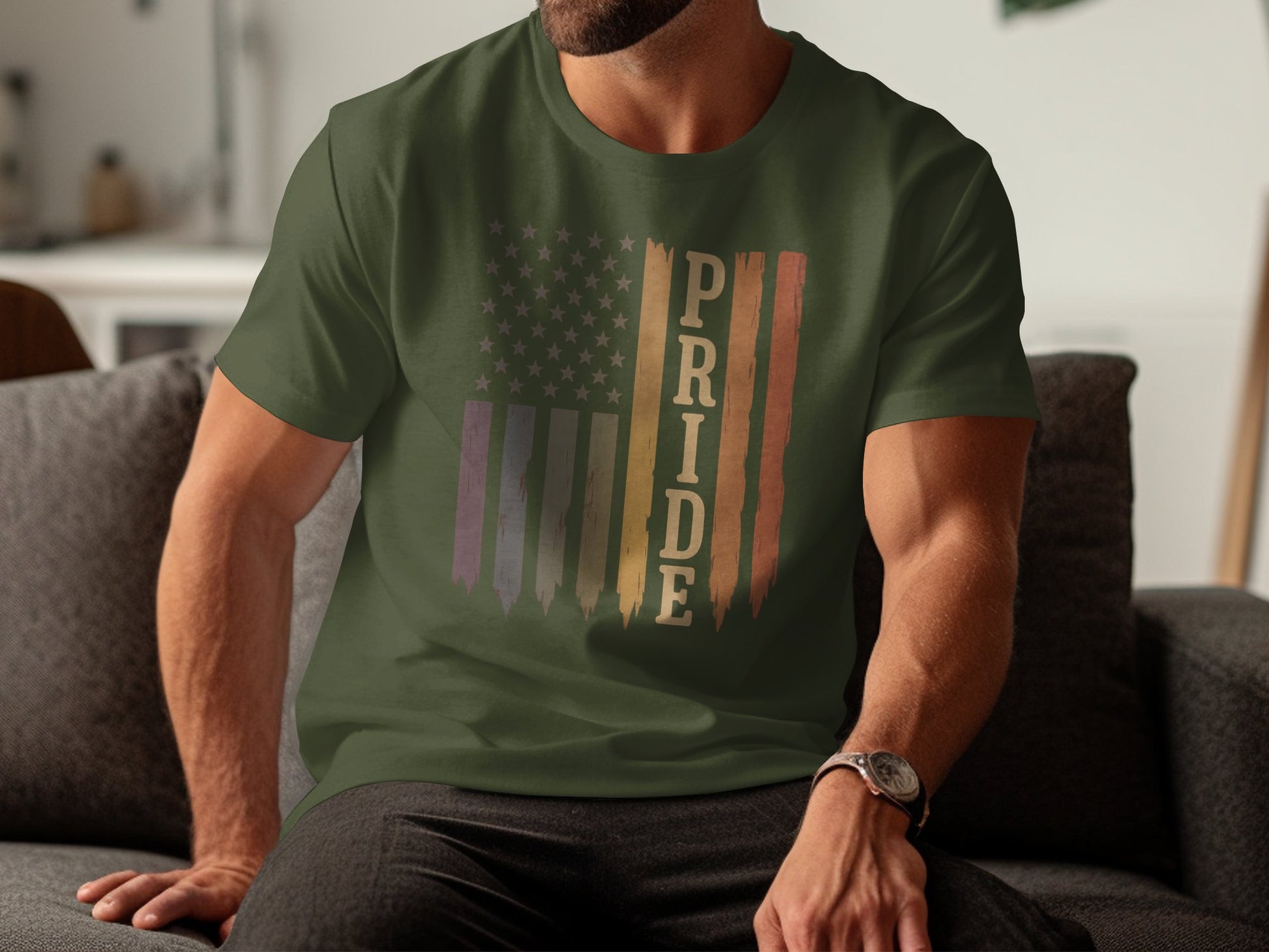 Vintage American Flag Pride Patriotic T-Shirt product type