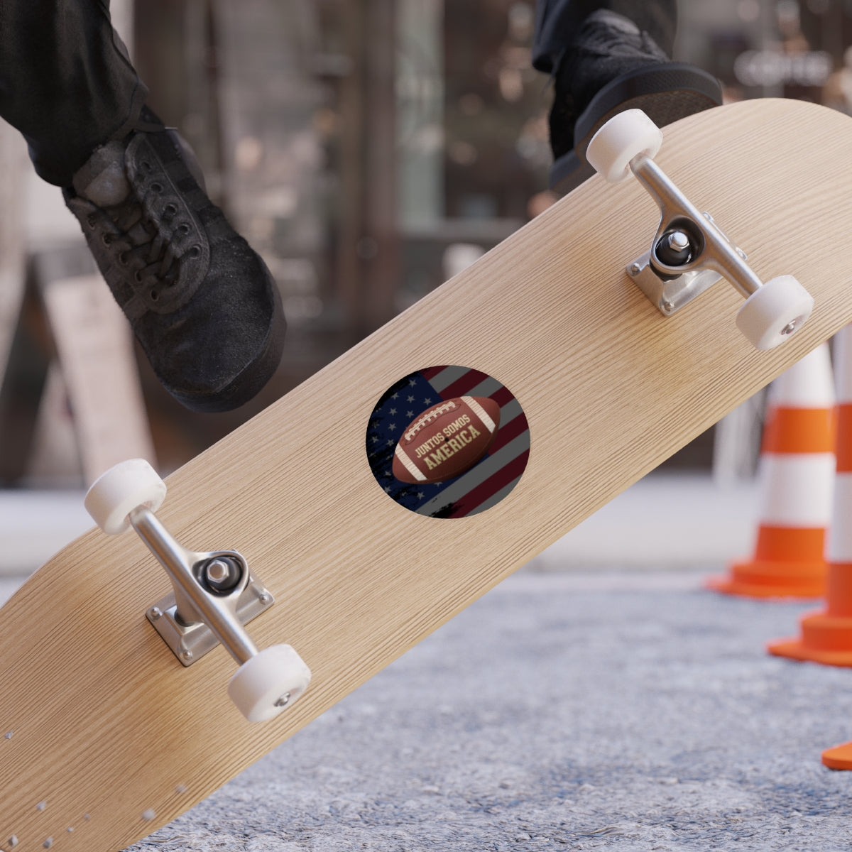 Unique Skateboard with American Flag Design