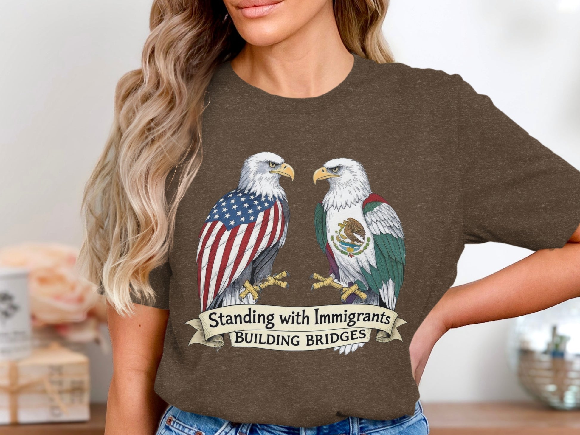 Standing with Immigrants Building Bridges T-Shirt product