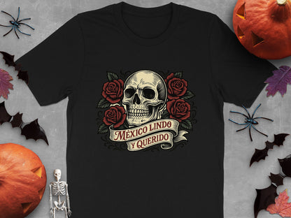 Mexico Lindo y Querido Skull Design T-shirt product type