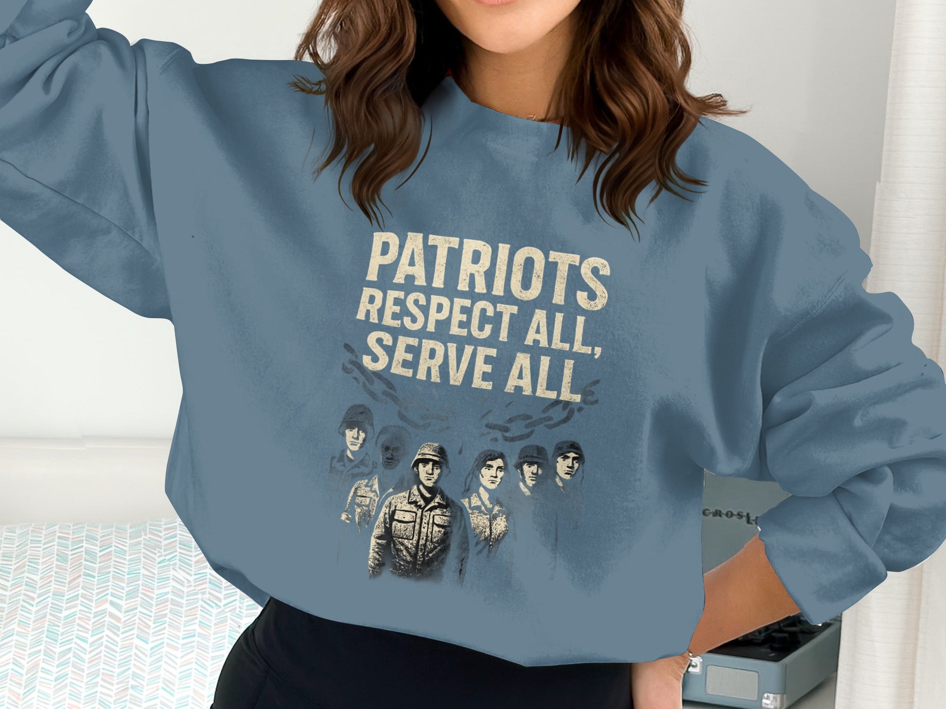 PATRIOTS RESPECT ALL SERVE ALL Graphic Sweatshirt product
