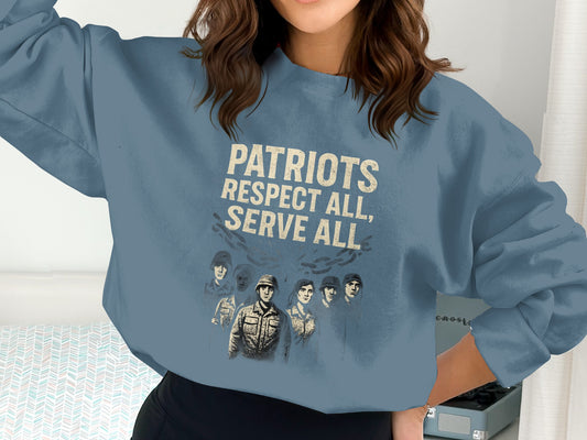 PATRIOTS RESPECT ALL SERVE ALL Graphic Sweatshirt product