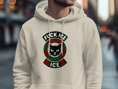 Bold Statement Cat Emblem Hoodie for Unique Product