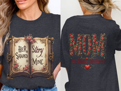 Her Story Book Design and MOM Influencer T-shirt product type