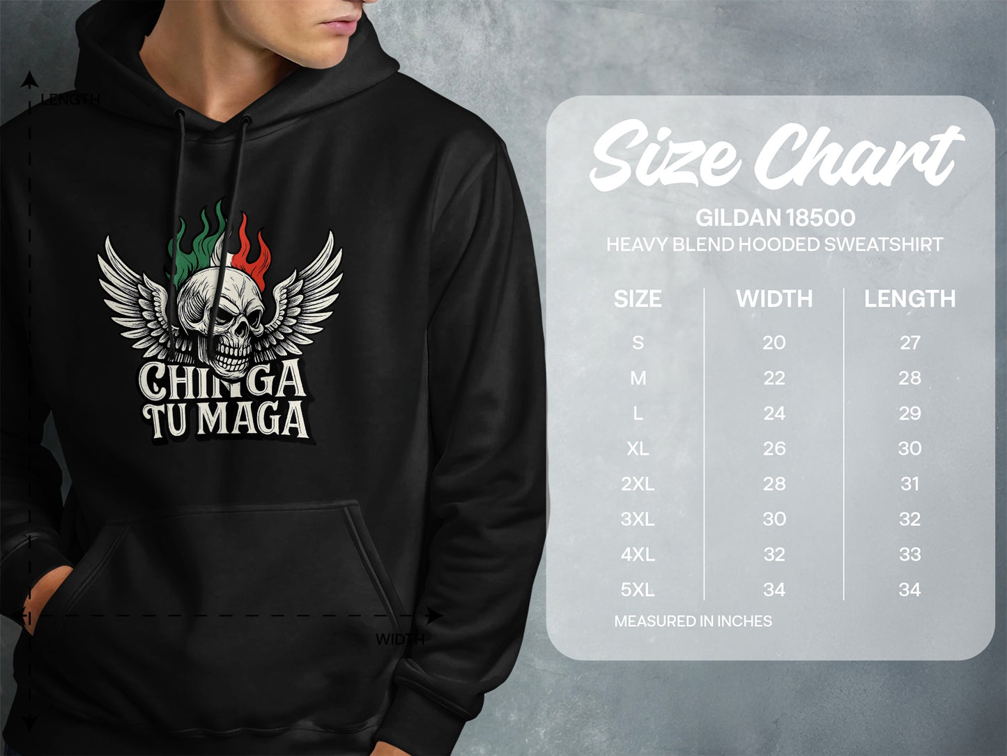 Chingatuma Skull Wings Heavy Blend Hooded Sweatshirt product