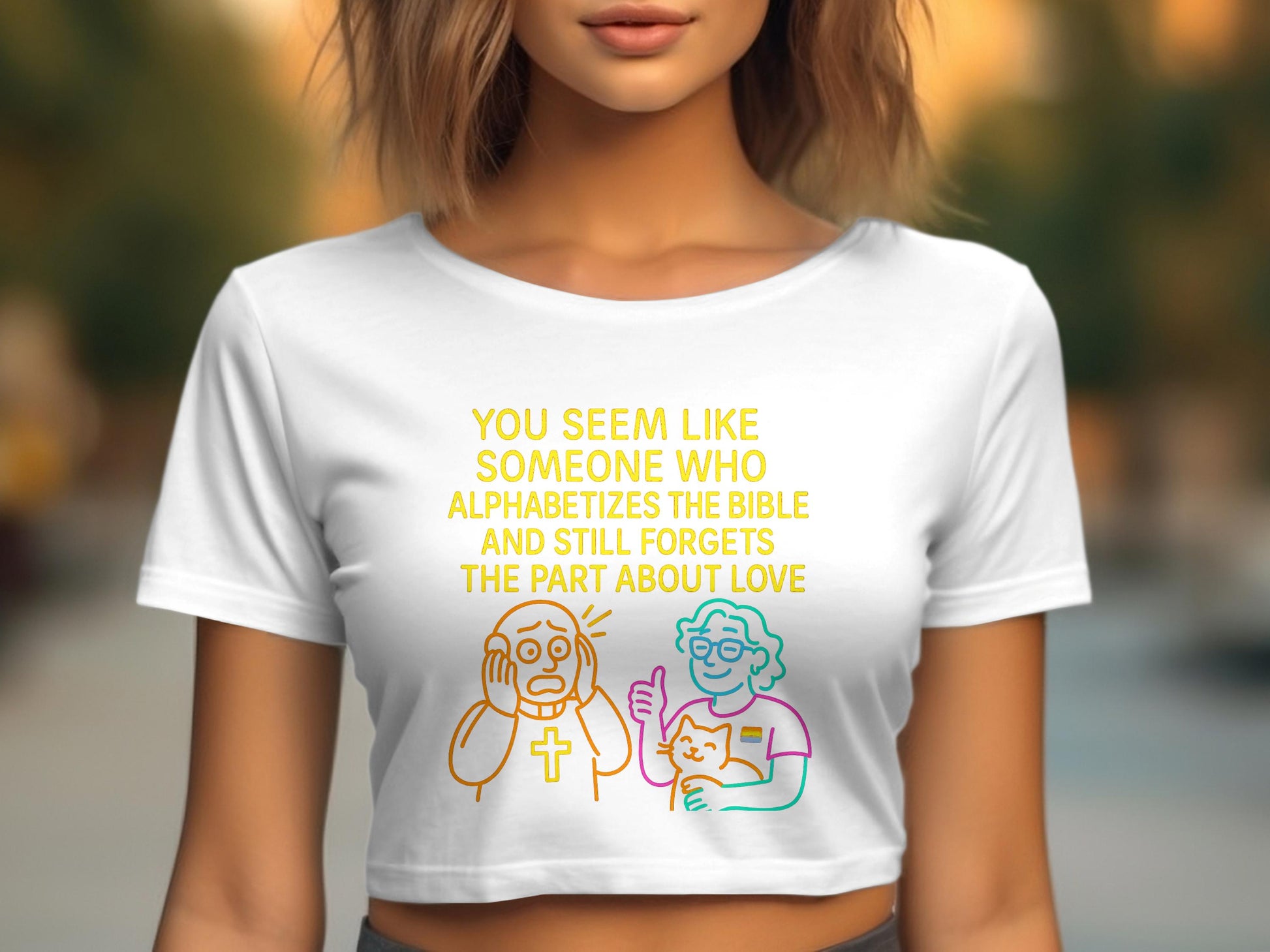 Inspirational Quote Love Themed Crop Top product