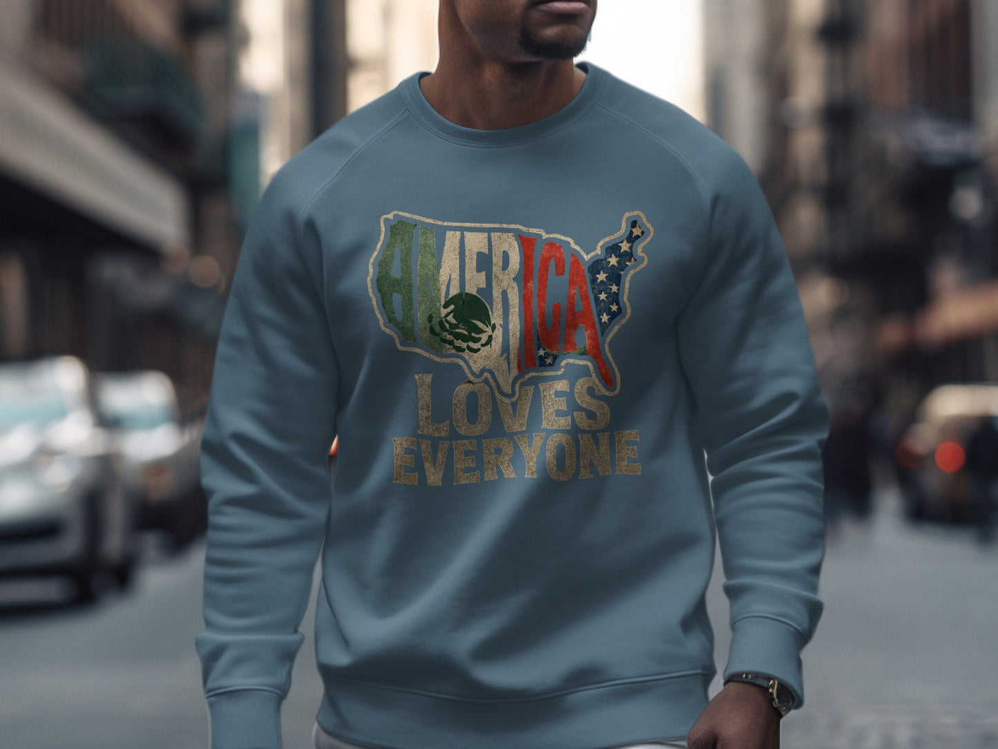 America Loves Everyone Design on Sweatshirt product