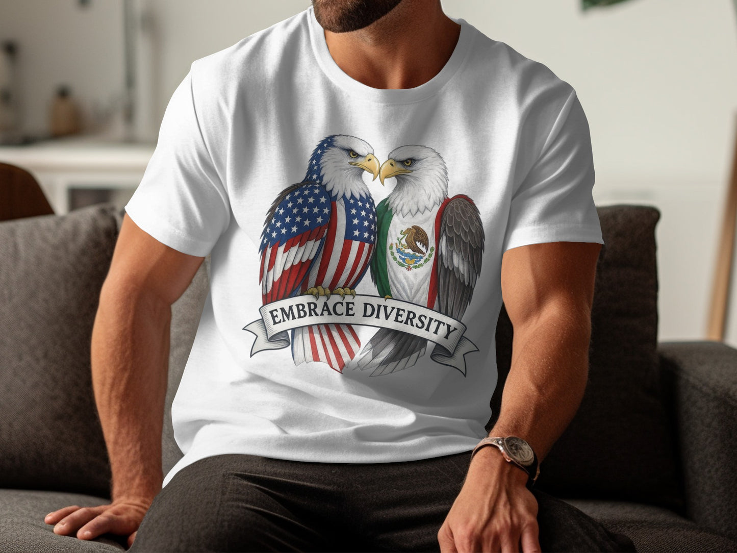 Embrace Diversity Bald Eagle Graphic T-shirt product