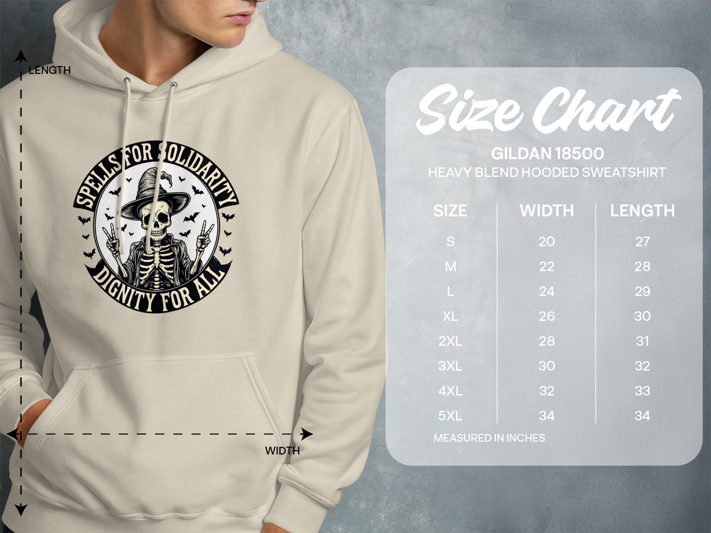 Spells for Solidarity Dignity for All Hooded Sweatshirt product