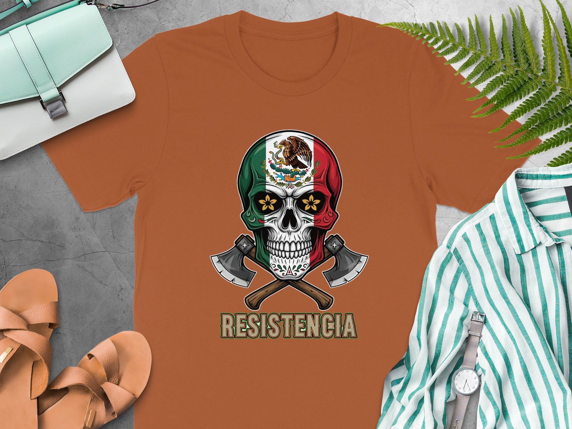 Resistencia Mexican Skull Graphic Tee Shirt product type