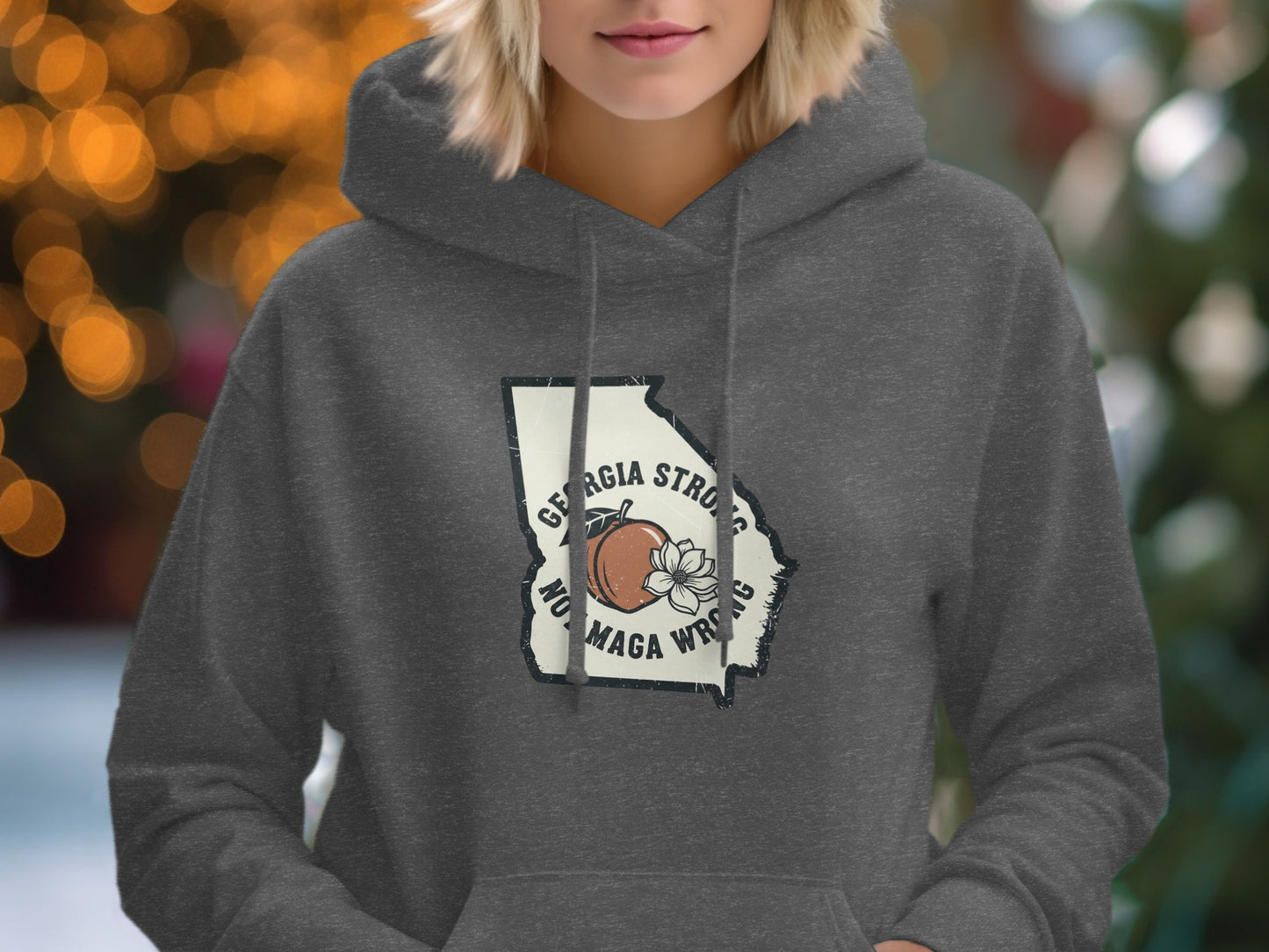 Georgia Strong No Maga Wrong Graphic Hoodie product