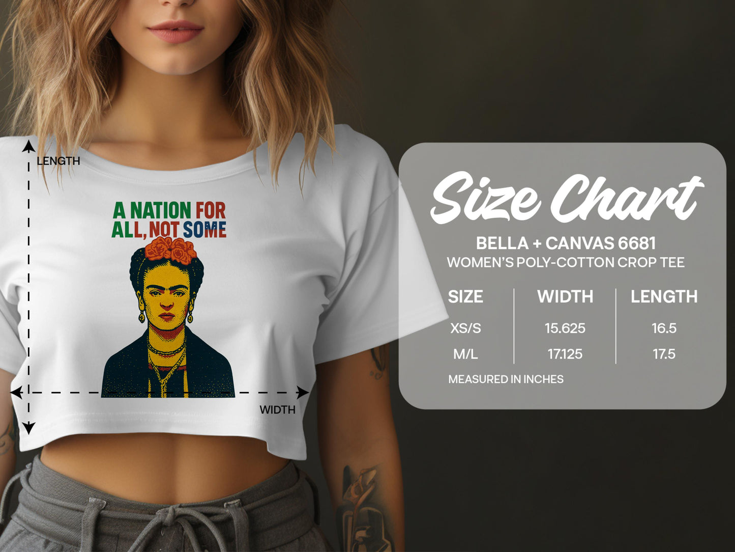 A Nation For All Not Some Women's Poly-Cotton Crop product type