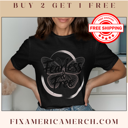Fearless Free Butterfly Graphic Tees product