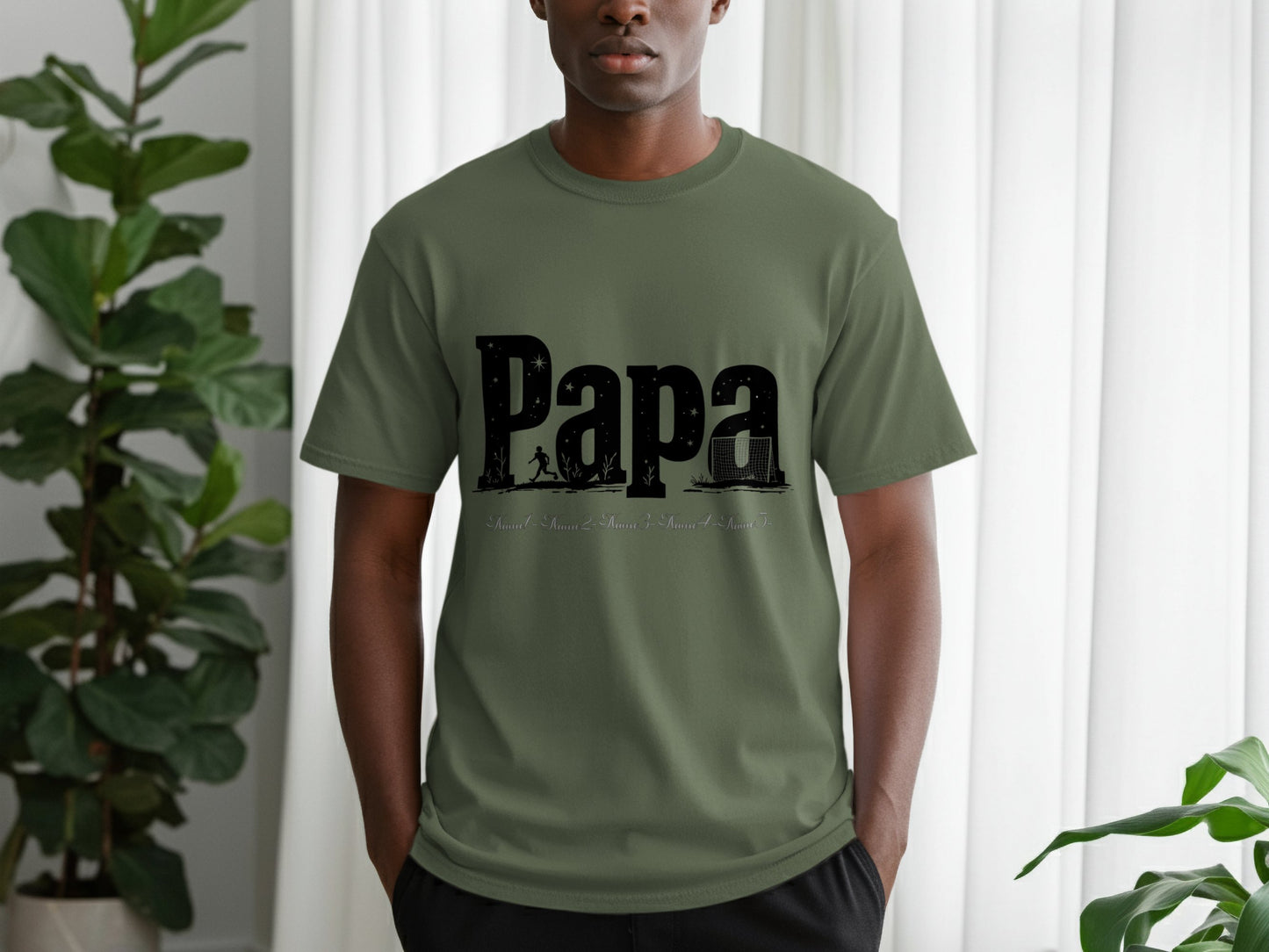Papa Graphic Tee Casual Wear Shirt Clothing Product