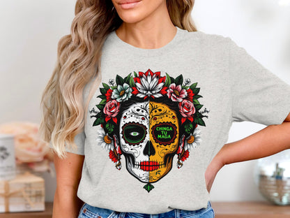 Sugar Skull Art Graphic Tee Shirt T-shirt product type