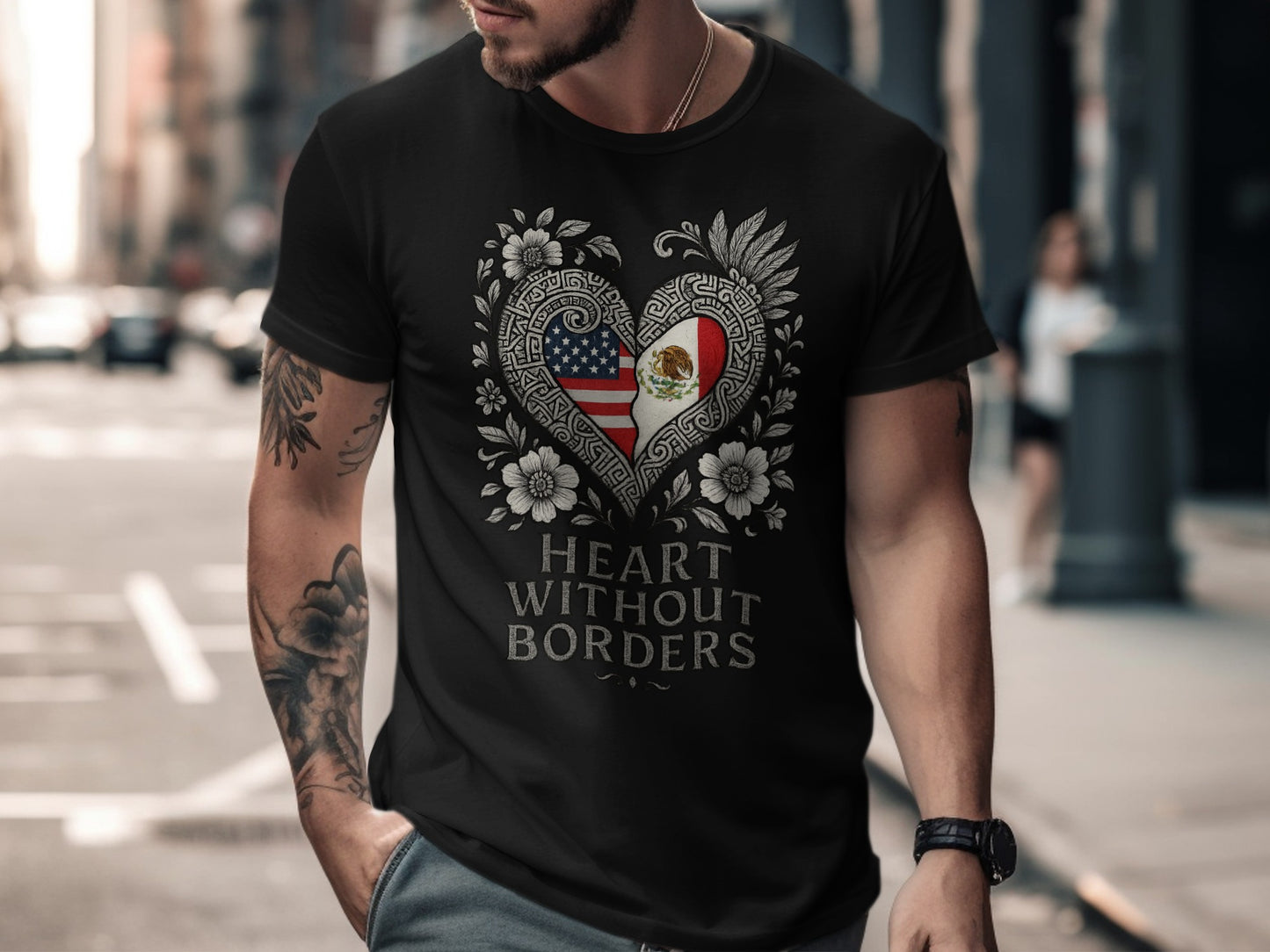 Heart Without Borders Designed T-Shirt