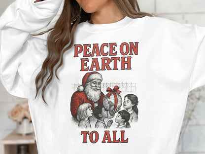 Peace On Earth To All Santa Claus Sweater