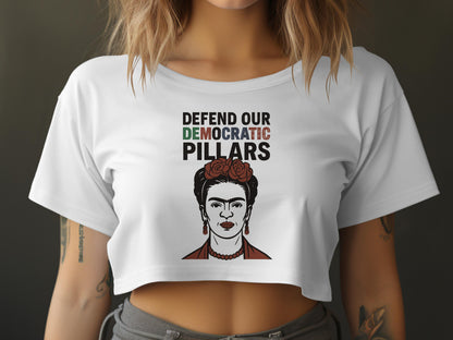 Defend Our Democratic Pillars Graphic Crop Top product