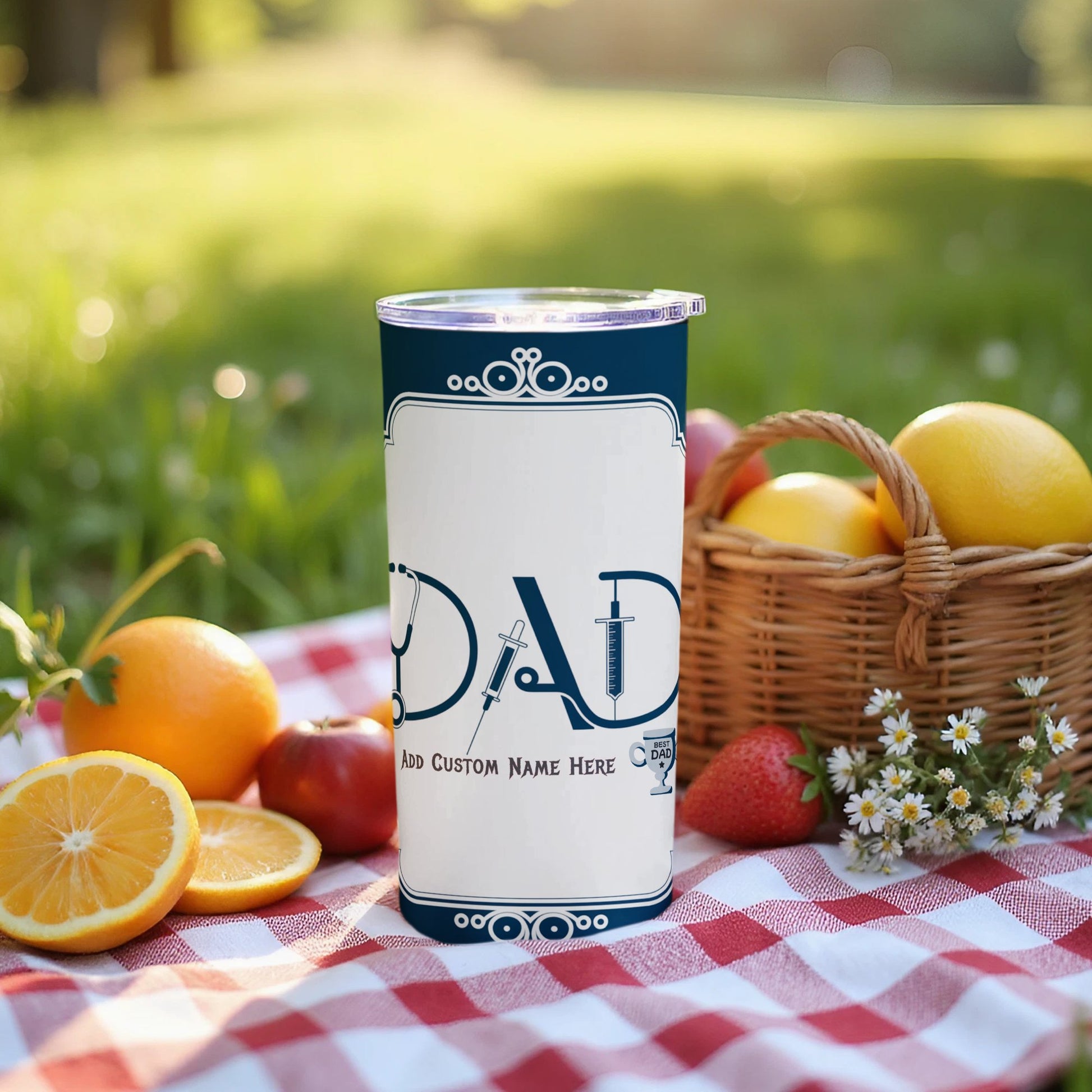 Personalized Dad Custom Name Here Tumbler product type