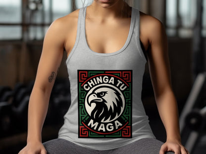 Chinga Tu Maga Eagle Graphic Tank Top for Fitness