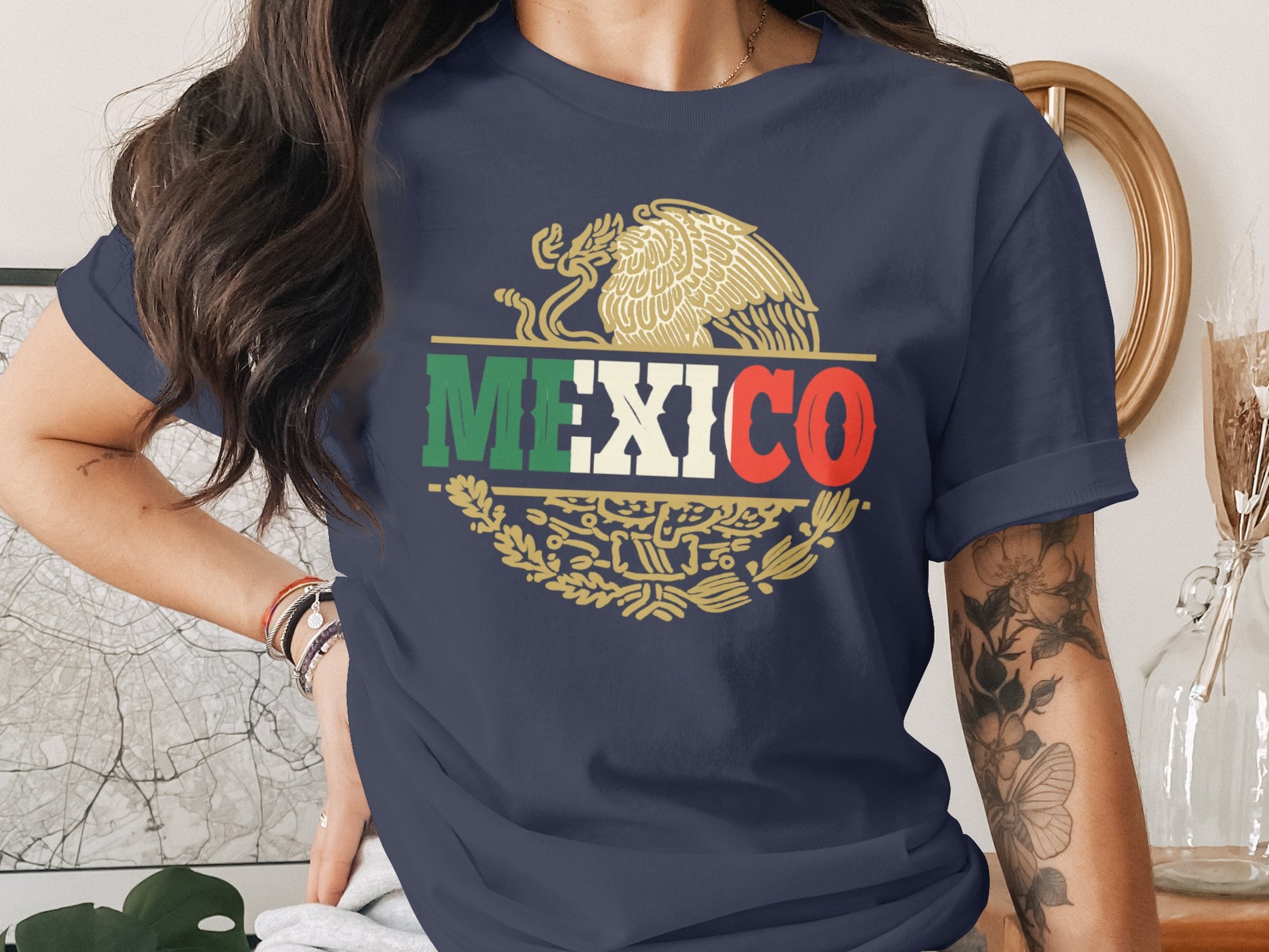 Vintage Style Mexico Graphic Print T-Shirt product