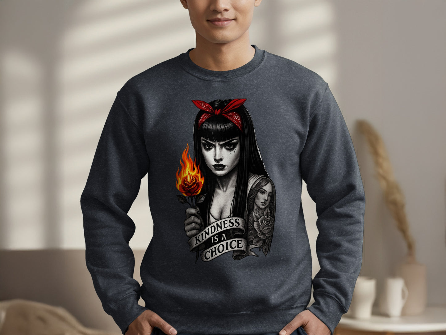 Kindness Is a Choice Graphic Long Sleeve Sweatshirt Product