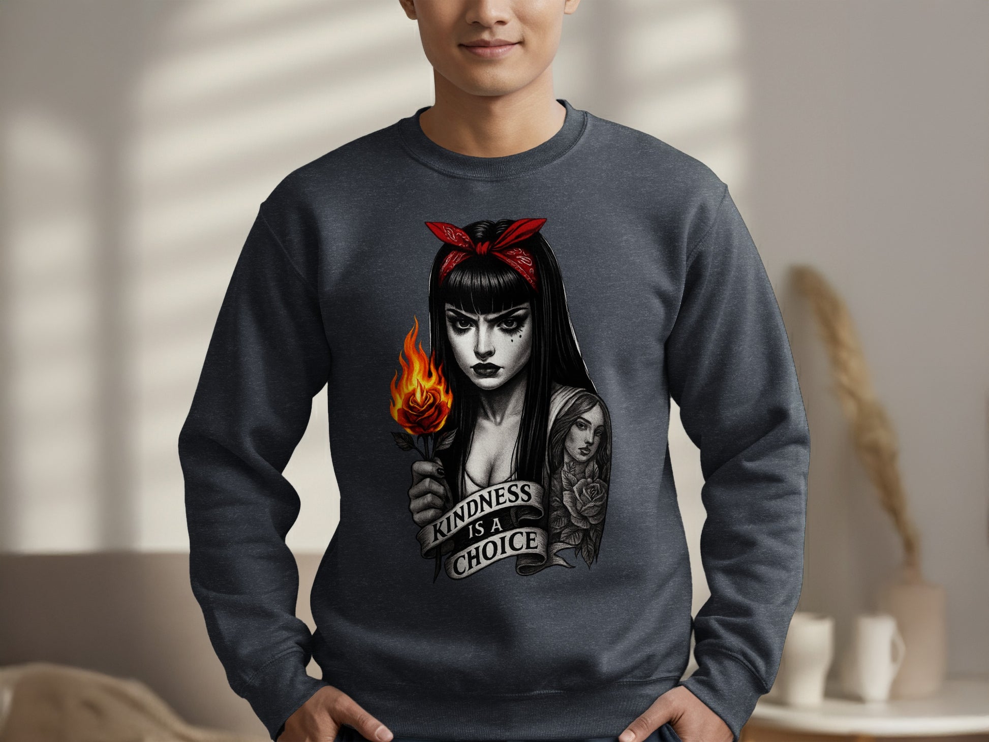 Kindness Is a Choice Graphic Long Sleeve Sweatshirt Product