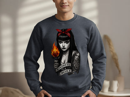 Kindness Is a Choice Graphic Long Sleeve Sweatshirt Product