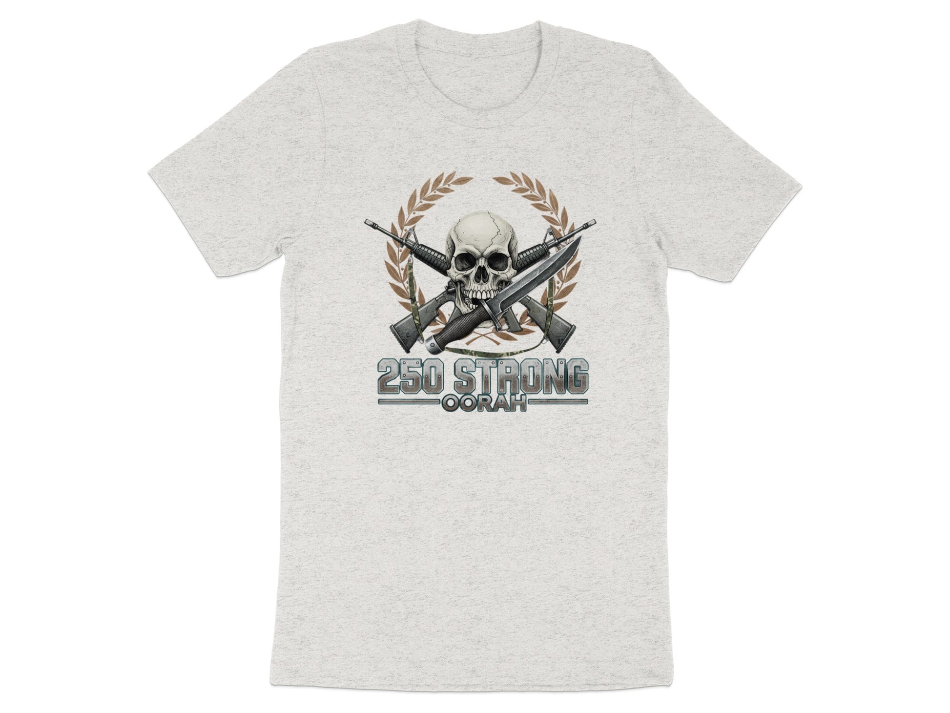 250 Strong Oorah Skull and Rifles T-Shirt