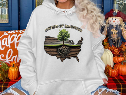 Powered by Immigrants Printed Hoodie product type