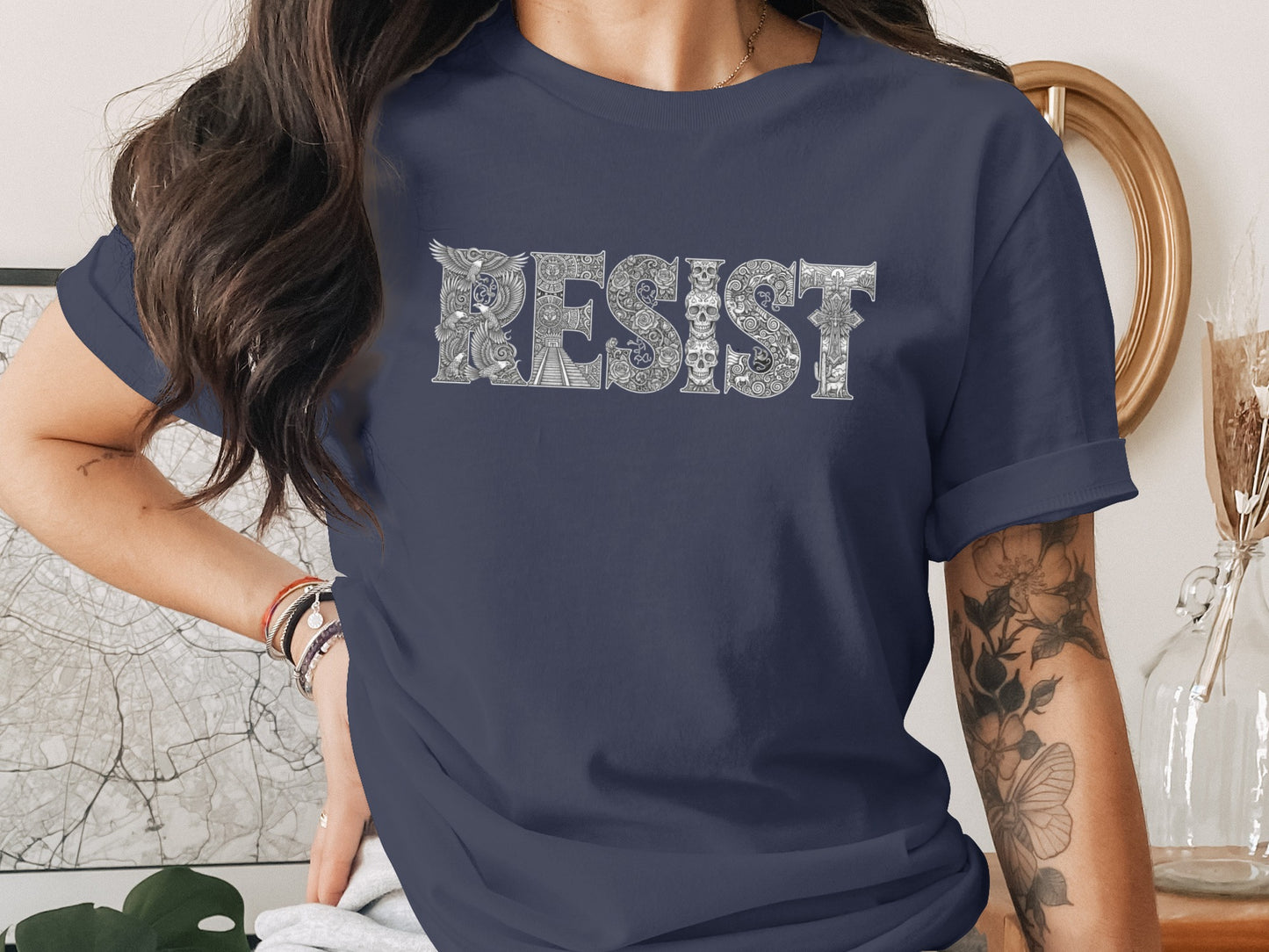Stylish Resist Graphic Tee for Empowering Fashion