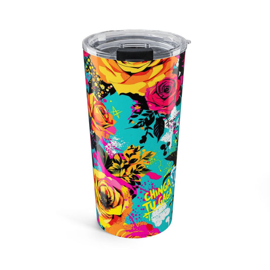 Bright Floral Custom Insulated Tumbler with Lid