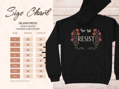 RESIST Butterfly Floral Design Hooded Sweatshirt product