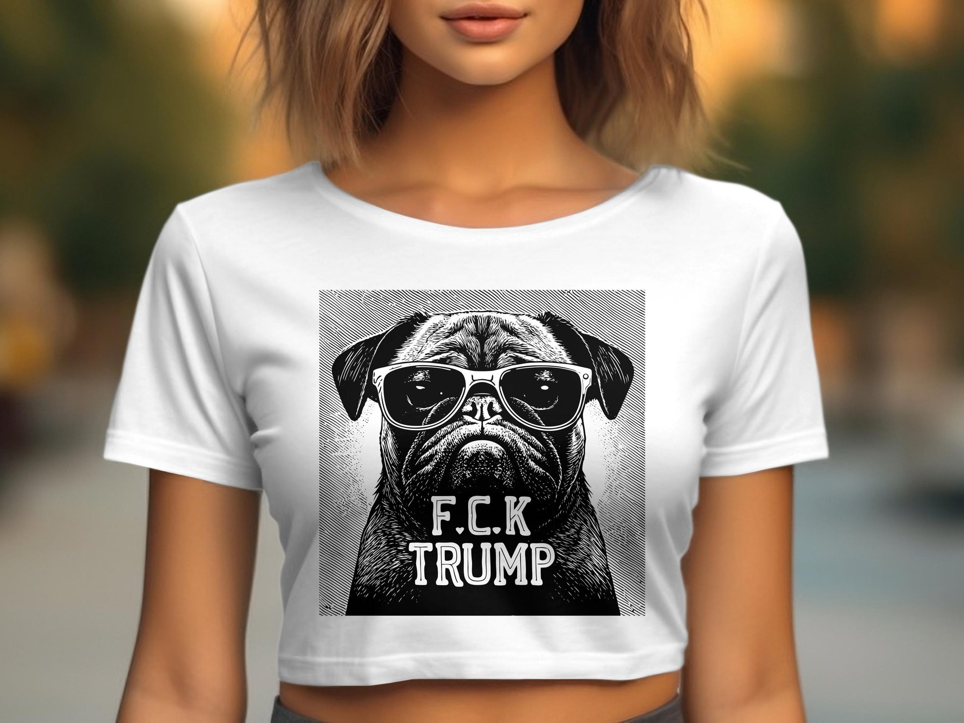 Bold Statement Pug F.C.K Trump Graphic Tee product