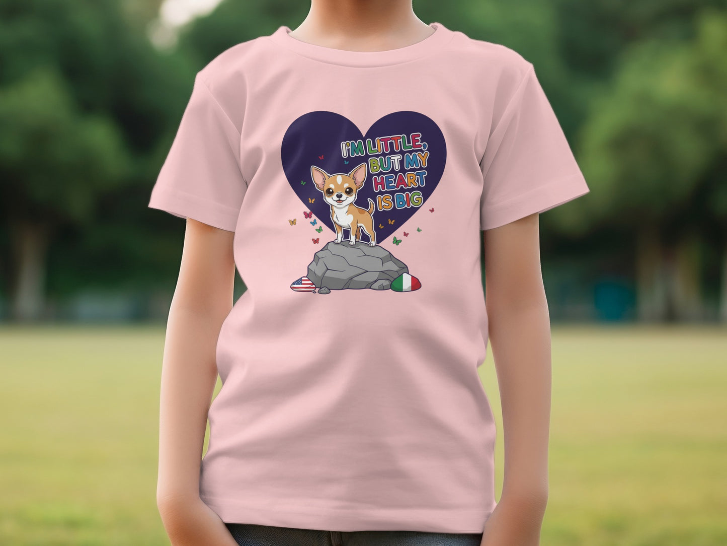 Chihuahua with Big Heart Cute Graphic T-shirt